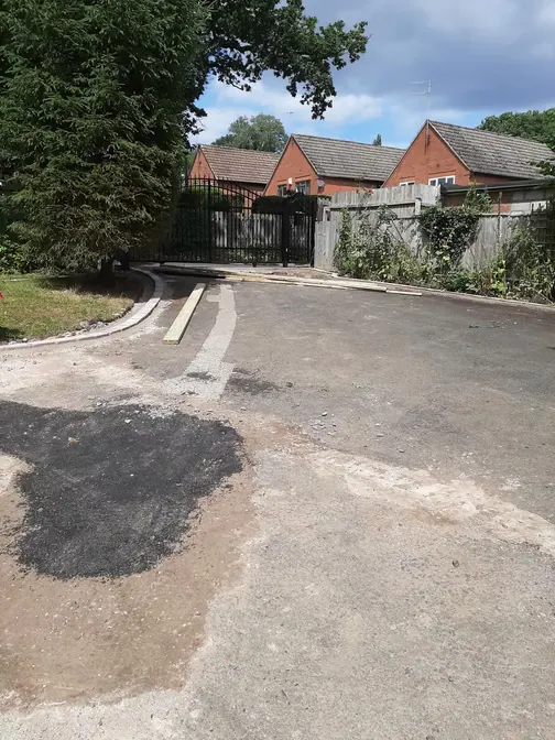 Patch repair on an access road