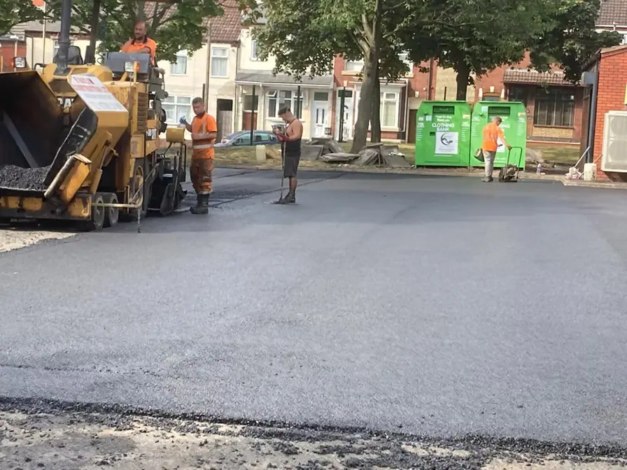 Asphalt Surfacing work by SN Enterprises Ltd: Asphalt laid in layers, built for the traffic it carries